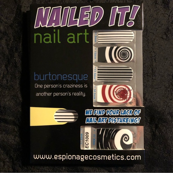 Set of 4 Geek Nail Wrap Art: Tim Burton, Doctor Who, Steampunk new - Picture 4 of 16